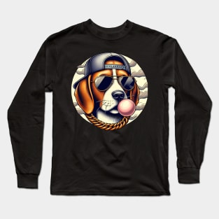 Funny Beagle with Sunglasses Long Sleeve T-Shirt